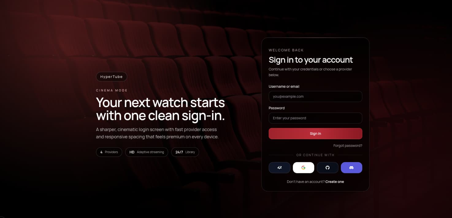 Hypertube — Streaming Platform